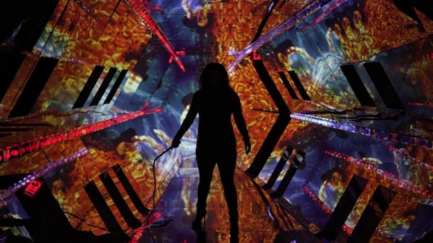 A visually striking scene from an underrated sci-fi or fantasy streaming show, featuring special effects and costuming that highlight the show's unique aesthetic.