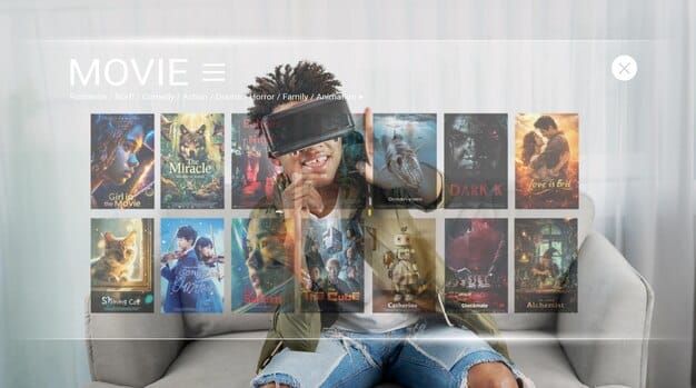 Montage showing screenshots of several popular international shows from different genres: crime drama, romantic comedy, and sci-fi/fantasy, highlighting the diversity of content available.