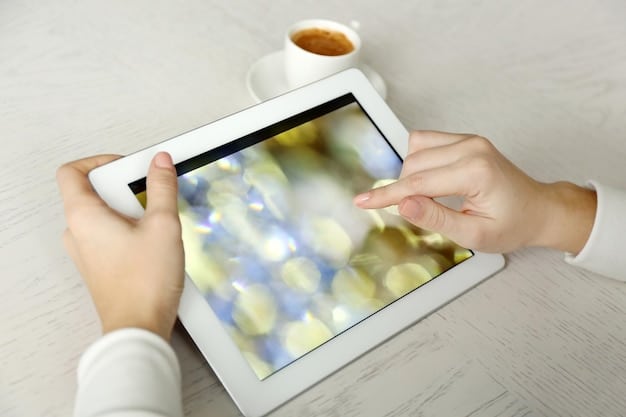 A close-up shot of a tablet screen displaying the Netflix user interface, highlighting the various categories and recommended shows. The focus is on the ease of navigation and the visually appealing design of the app.