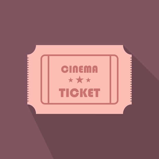 A close-up photo of a movie ticket stub with the word 