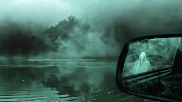 A still from The Mist, showing Thomas Jane (David Drayton) with a look of utter despair after making his devastating decision in the car, with the mist and creatures looming in the background.