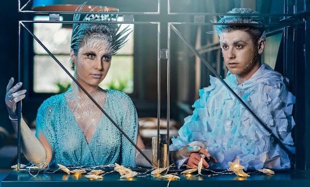 A split image showcasing a human movie critic on one side and an AI system generating a review on the other. The human side emphasizes creativity and artistic interpretation, while the AI side highlights data analysis and algorithmic precision.