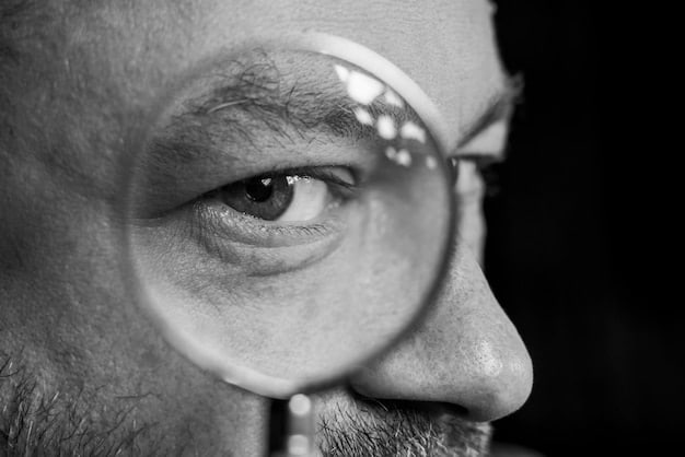 A close-up image of a human eye reflecting a scene from a classic film. The eye conveys a sense of emotion, wonder, and personal connection to the movie, highlighting the subjective experience of watching films. This contrasts with the AI's data-driven analysis.