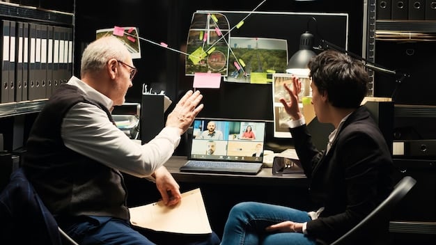 A side-by-side comparison of a human film critic thoughtfully analyzing a movie scene and an AI interface generating a review based on data analysis.