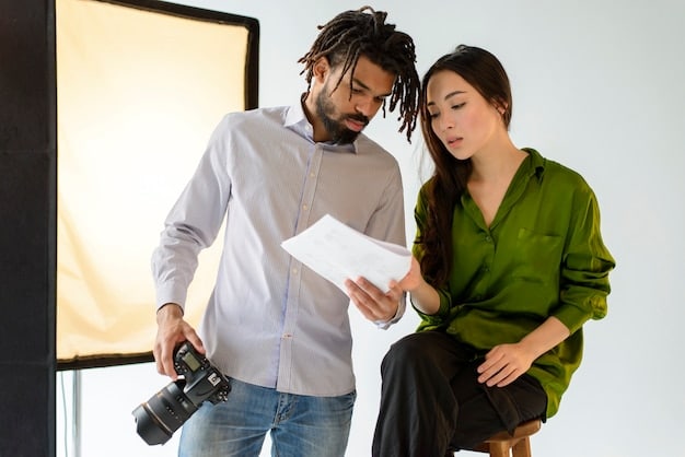 A comparison image showing a human film critic writing a review alongside an AI program generating text about a movie. The human figure should represent traditional critique, while the AI image symbolizes algorithmic analysis.