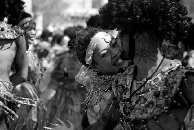 A still from a film featuring a predominantly Black cast, showcasing a celebration of African American culture and storytelling.