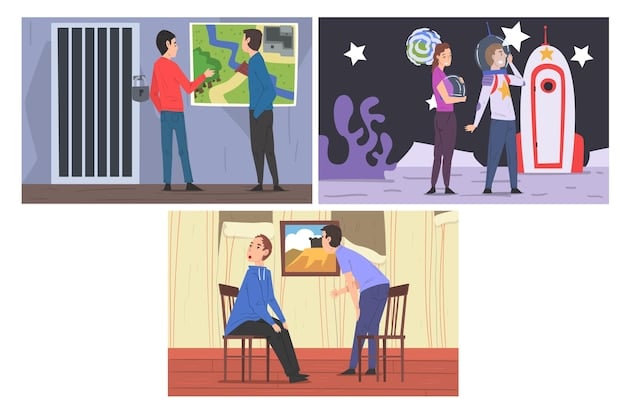 A split screen showing two different scenes from a movie, one with fast-paced action and the other with a slow, deliberate conversation, illustrating the impact of pacing on storytelling.