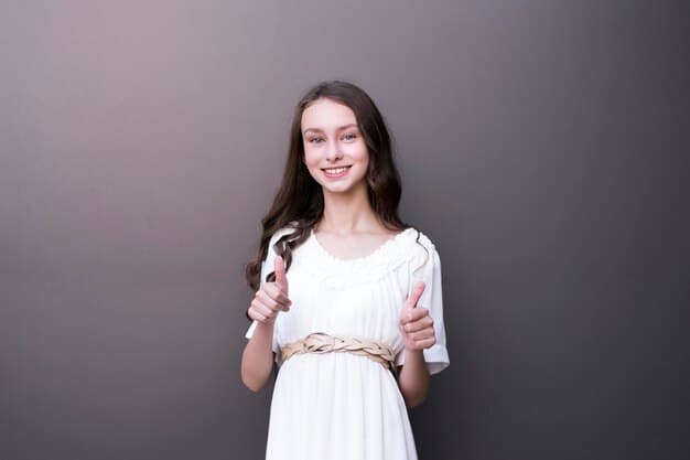 Chloé Zhao accepting an award, holding a statuette and smiling while giving a heartfelt speech. Formal attire and a sophisticated backdrop complete the scene.