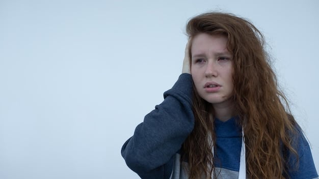 A screenshot of Cassie (Sydney Sweeney) from Euphoria Season 2, visibly upset and crying, with smeared makeup and disheveled hair, highlighting her emotional turmoil and descent into obsession. The background should be blurred to keep the focus on Cassie's distress.