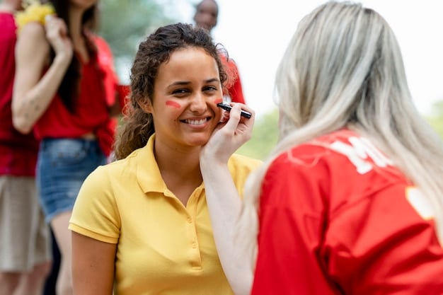 A close-up shot of Shiv Roy in conversation at the tailgate party, her expression carefully composed as she engages in a strategic discussion, highlighting her role as a key player in the ongoing power struggles.
