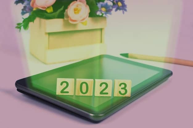 A digital rendering of a calendar with the year 2025 highlighted, suggesting the possible release date for Euphoria Season 3. The calendar is surrounded by Euphoria-themed imagery, such as glitter and neon lights.
