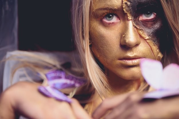 A close-up shot of Cassie Howard (Sydney Sweeney) with tear-filled eyes and smeared makeup, portraying her emotional distress and vulnerability within the toxic love triangle with Nate and Maddy.
