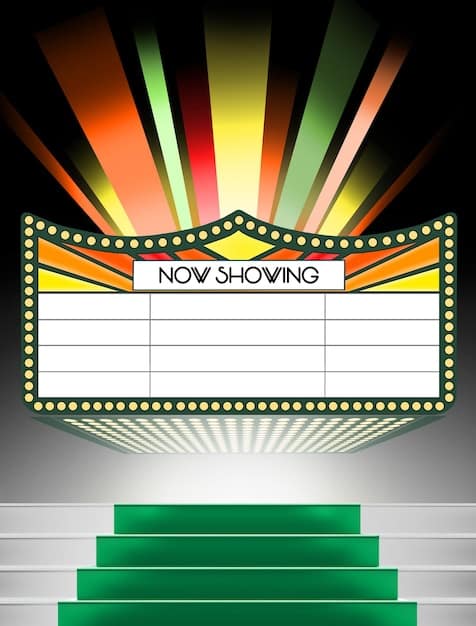 An image of a movie theater marquee displaying a coming soon message, with posters of various delayed blockbusters faded in the background, symbolizing the anticipation and uncertainty surrounding their release dates.