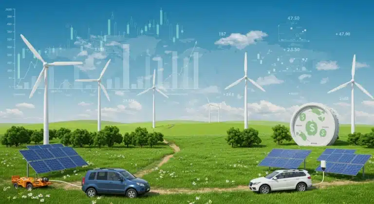 Illustration of Inflation Reduction Act's green energy impact