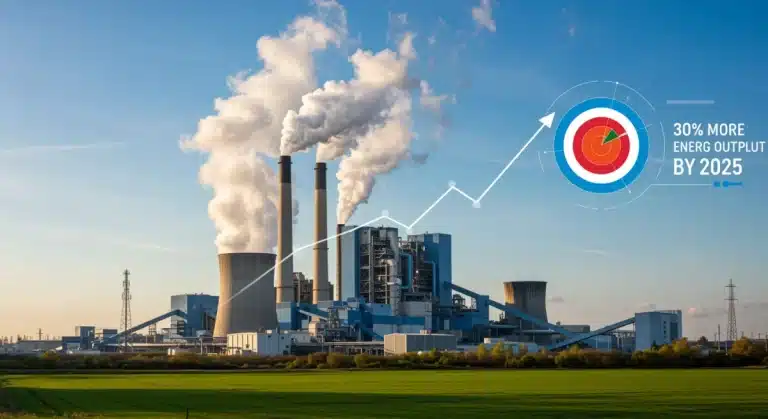 Modern waste-to-energy plant converting municipal waste into electricity, symbolizing sustainable power generation.