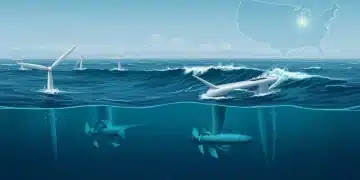 Advanced ocean energy converters harnessing wave and tidal power for U.S. electricity by 2030.