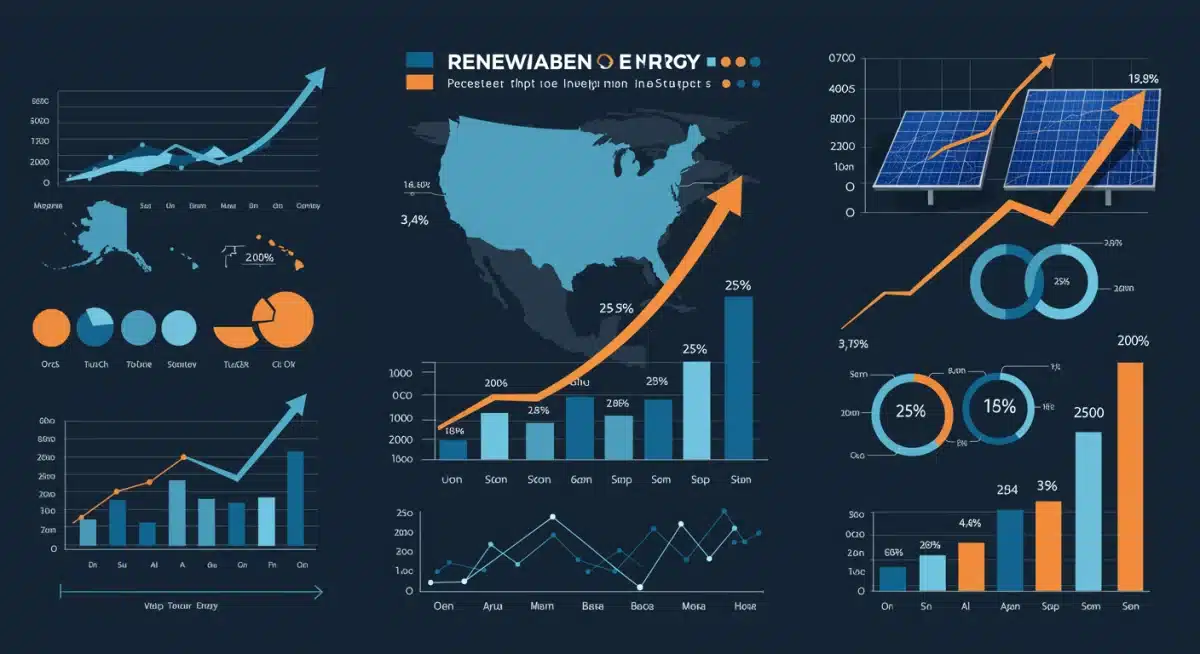 Infographic depicting US renewable energy investment trends