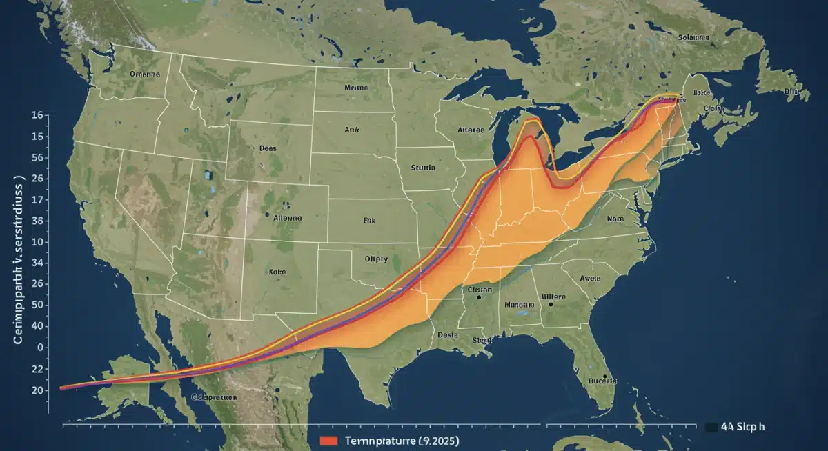 Infographic showing rising temperatures and increased respiratory illness rates across US cities.