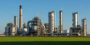 Advanced carbon capture facilities at a U.S. industrial site, reducing emissions by 2026.