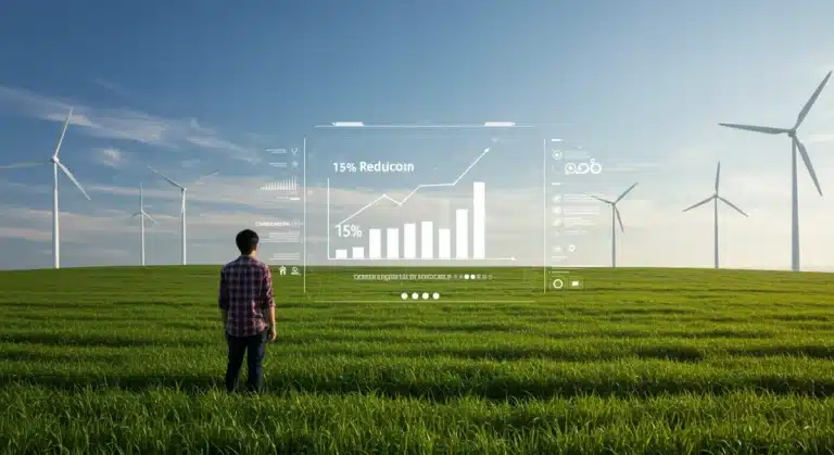Illustration of personal carbon footprint reduction goal for 2026