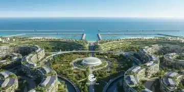 Resilient coastal city with green infrastructure