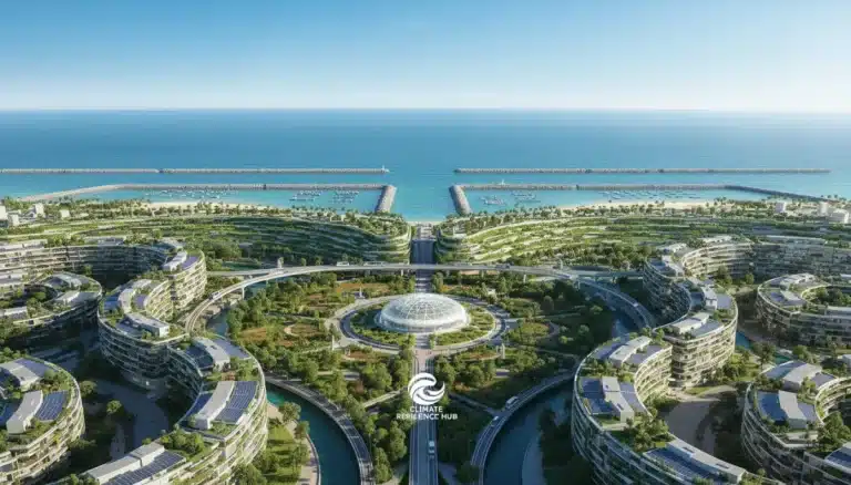 Resilient coastal city with green infrastructure