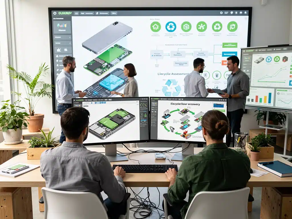 Engineers designing products for maximum reusability and circularity
