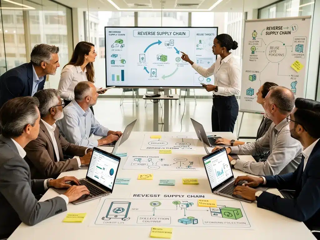 Supply chain optimization for reverse logistics and material recovery in circular economy