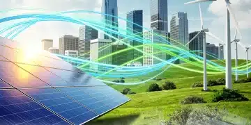Illustration of solar panels and wind turbines symbolizing the impact of 2026 Clean Energy Tax Credits on the U.S. renewable sector.